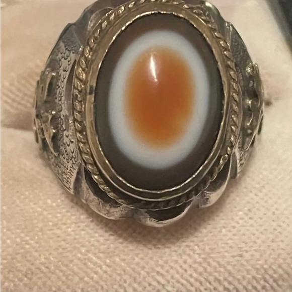 Impressive Large Vintage Bullseye Sterling Silver Statement Ring - Picture 4 of 10